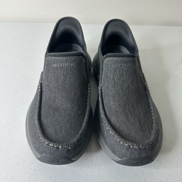 Skechers Parson Dewitt Slip Ins Men Size 8 Charcoal Gray Shoes 204806 main image 8